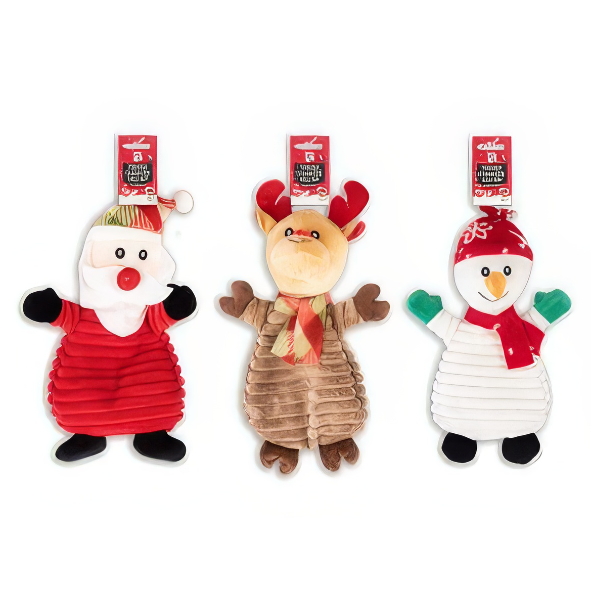 Crinkle Festive Toys. No Stuffing  (pack 3)