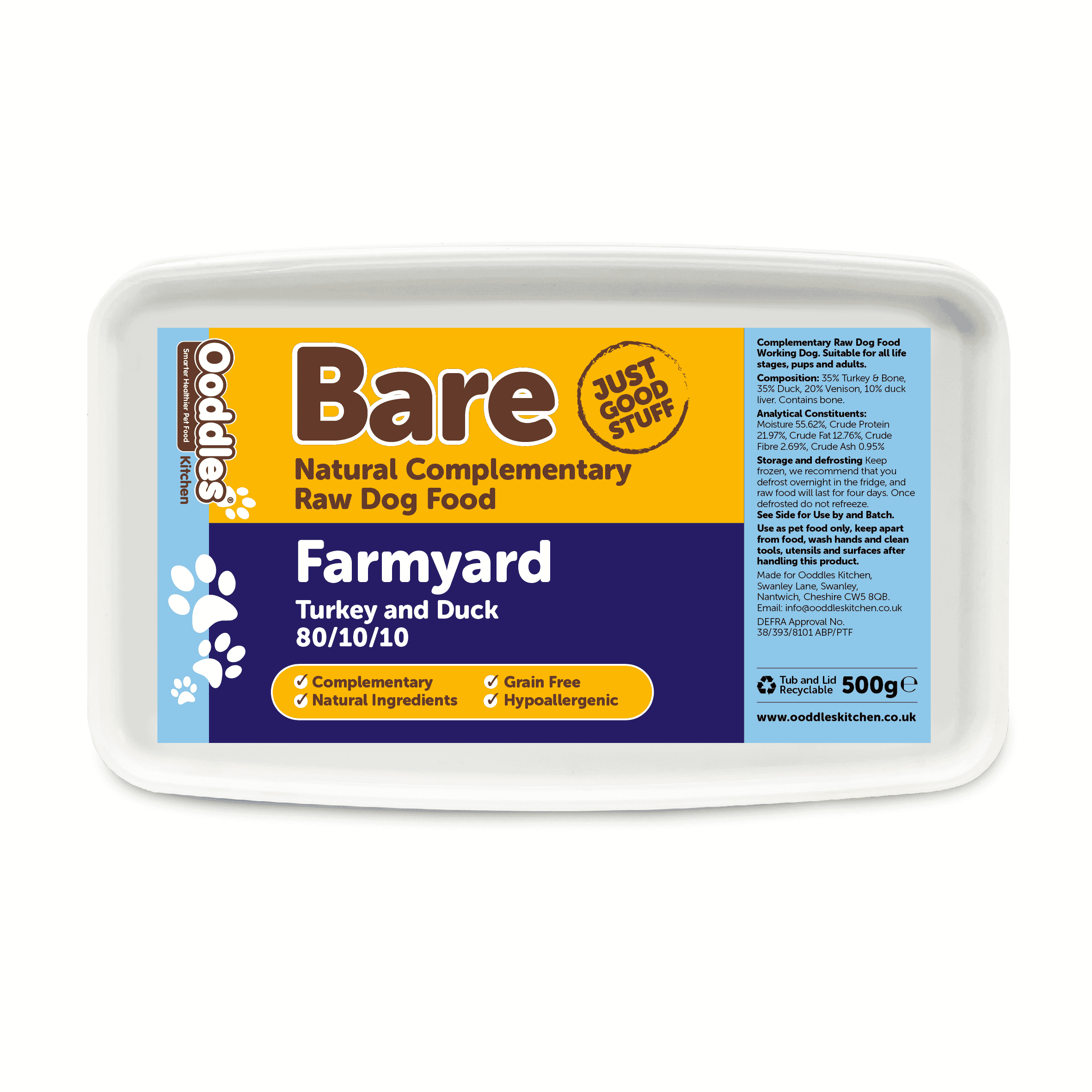 Farmyard - Turkey & Duck  (No Veg)