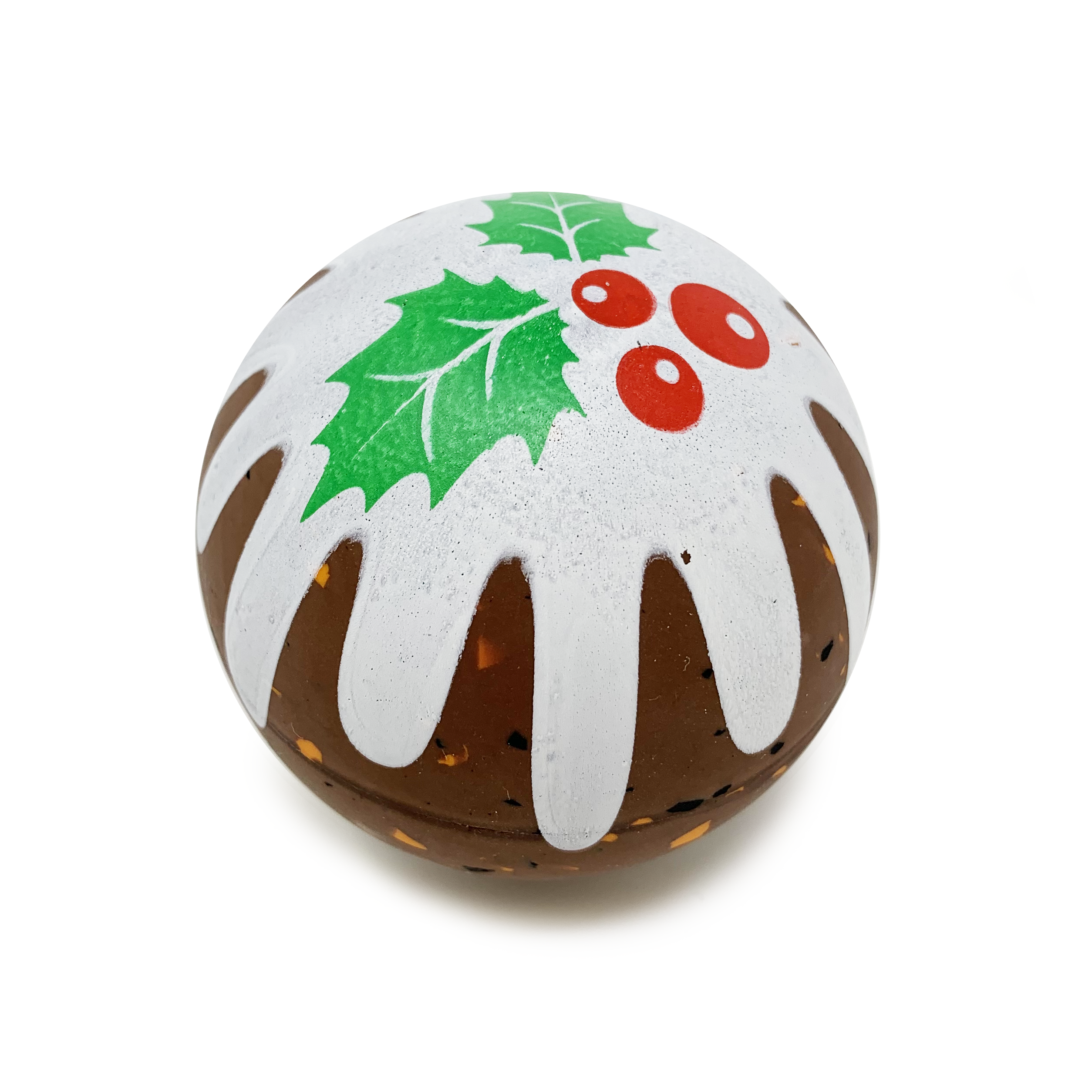 High Bounce Waterproof Sports Pet Balls - Christmas Pudding Design