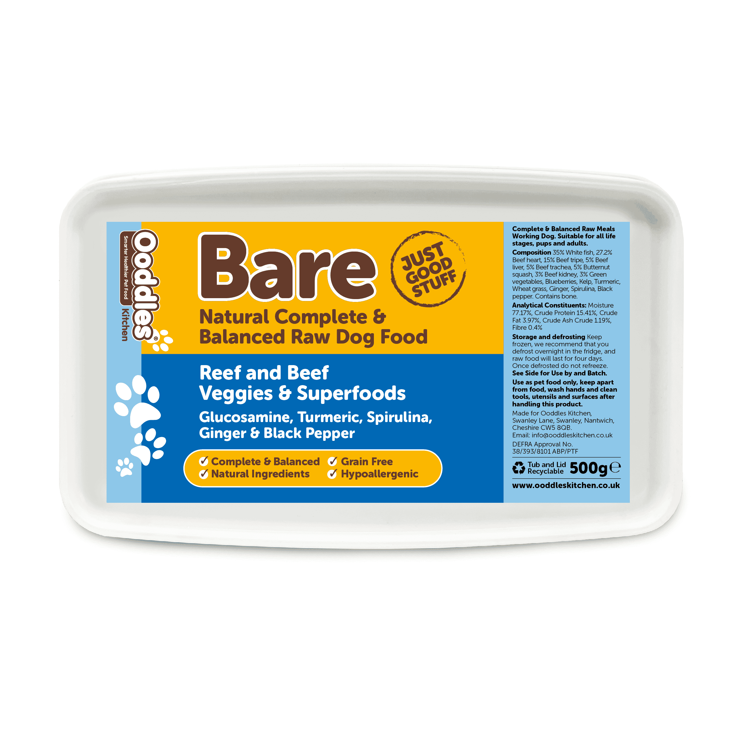 Reef & Beef BARE with Superfoods & Veggies (RAW)